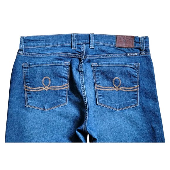 Lucky Brand Jeans Sofia Bootcut Dark Blue Size 12 US (or 31 waist) (GUC) - Picture 5 of 6